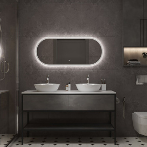 Зеркало Art&Max Bari 50x120, белый матовый