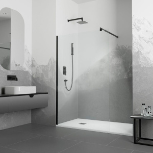 Душевая перегородка RGW Walk In WA-002B 90х195, профиль черный