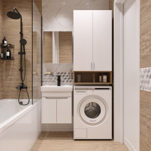 Купить Шкаф DIWO Суздаль 60 над стиральной машиной, с полкой в Москве с доставкой Шкаф DIWO Суздаль 60 над стиральной машиной, с полкой