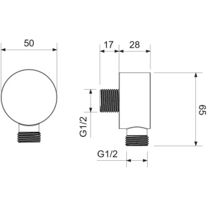 Шланговое подключение Aquatek AQ2457BGM оружейная сталь