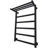Полотенцесушитель электрический Маргроид Вид 81-10 профильный 80x50 R, с полкой, черный матовый