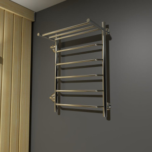 Купить Полотенцесушитель водяной Тругор ЛЦ Браво ПМ 1 П L, 50x80x50, с полкой в Москве с доставкой Полотенцесушитель водяной Тругор ЛЦ Браво ПМ 1 П L, 50x80x50, с полкой