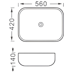 Раковина накладная Aquatek 60 AQ5526-MG серая