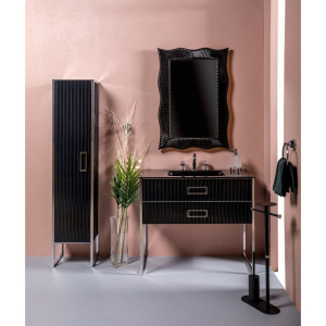 Мебель для ванной Armadi Art Monaco 100 черная, хром