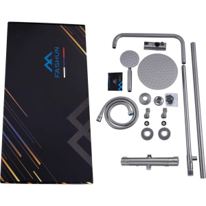 Душевая стойка Fashun A52427 с термостатом, сатин