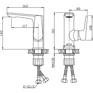 Смеситель для раковины BelBagno Ancona ANCONA-LVM-CRM