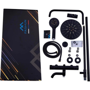 Душевая стойка Fashun A52426-7 с термостатом, черная