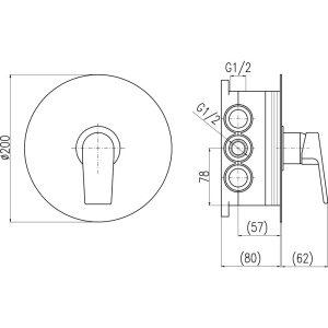Смеситель для душа Rav Slezak Colorado CO183BOX С ВНУТРЕННЕЙ ЧАСТЬЮ