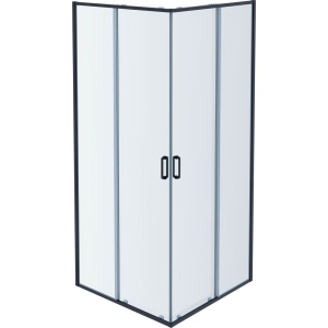 Душевой уголок Акватек AQ ARI KV 10020BL 100х100 см, черный матовый профиль