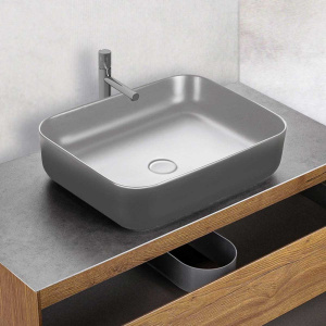 Мебельная раковина Vincea VBS-105MG 50 матовая серая