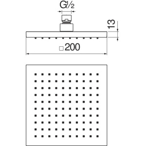 Верхний душ Nobili AD139/108CR хром