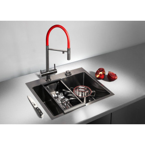 Смеситель для кухни Omoikiri Kanto PVD-GM с гибким изливом