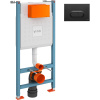 Система инсталляции для унитазов VitrA V-Fix Core 732-5800-01 с кнопкой смыва 740-0511 черной матовой