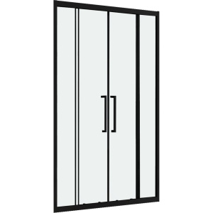 Душевая дверь в нишу Abber Schwarzer Diamant AG33140BH 140 см, профиль черный, стекло прозрачное