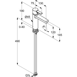 Смеситель для раковины Kludi Zenta 382650575