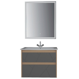 Мебель для ванной ASB-Mebel Диана 60 серая, дуб янтарный