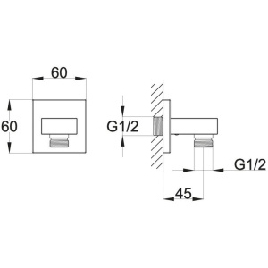 Шланговое подключение BelBagno Arlie ARL-PG-CRM