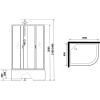 Душевая кабина Niagara Classic NG-2510-14LBKTG, 120х80 см, без крыши, с гидромассажем и тропическим душем