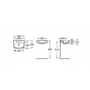 Раковина подвесная Roca Debba 40 327998000 белая