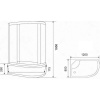 Душевой уголок Parly ZEM1201B-L 120x80, с поддоном, левый, профиль черный