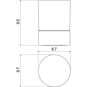 Стакан Акватек Лира AQ4428MB матовый черный
