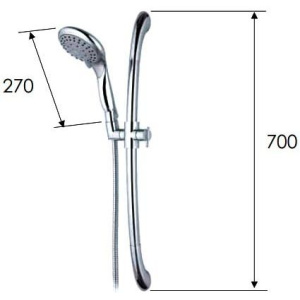Душевой гарнитур Remer 310M318XF
