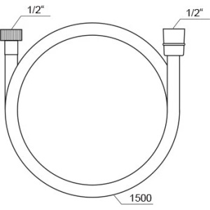 Купить Душевой шланг Ravak 913.23 150 X07P568 черный матовый в Москве с доставкой Душевой шланг Ravak 913.23 150 X07P568 черный матовый
