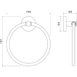 Полотенцедержатель Aquatek Европа AQ4112BG шлифованное золото