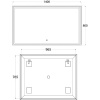 Зеркало Art&Max Monza 140x80 с подсветкой