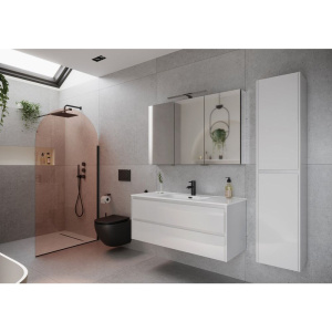 Купить Мебель для ванной Sancos Libra 120 см белый глянец в Москве с доставкой Мебель для ванной Sancos Libra 120 см белый глянец