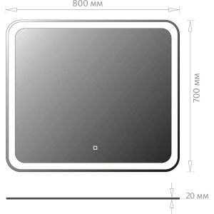 Зеркало Onika Магна 80 с подсветкой