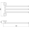 Полотенцедержатель Savol 87 S-008703 тройной