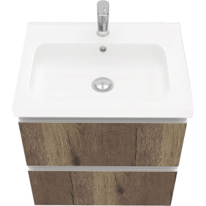 Тумба с раковиной Laparet Electra 60 подвесная, дуб рока