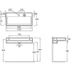 Раковина Jacob Delafon Terrace EXC9112 100 см с подсветкой