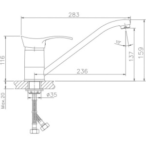 Смеситель для кухни Haiba HB01 HB4901 хром