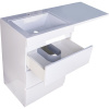 Тумба с раковиной Style Line Даллас 120, Люкс PLUS, напольная, 3 ящика L