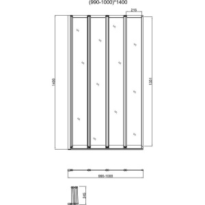 Купить Шторка на ванну Vincea VSB-31100CL 100х140 в Москве с доставкой Шторка на ванну Vincea VSB-31100CL 100х140
