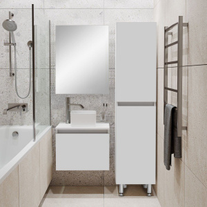 Зеркало-шкаф Runo Микра 40 белое