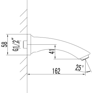 Купить Излив Lemark LM3781GM для ванны, графит в Москве с доставкой Излив Lemark LM3781GM для ванны, графит