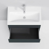 Тумба с раковиной AM.PM Gem S 75 графит матовый, напольная, с 3 ящиками