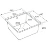 Мойка кухонная Paulmark Vista PM304444-GM вороненая сталь