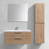 Мебель для ванной Vincea Chiara 2D 100, 2 ящика, светлый дуб, с белой раковиной