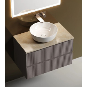 Купить Тумба с раковиной Sancos Snob T 80 см, doha soft, столешница бежевая, раковина CN6013 в Москве с доставкой Тумба с раковиной Sancos Snob T 80 см, doha soft, столешница бежевая, раковина CN6013