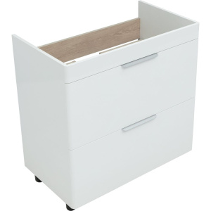 Тумба с раковиной Aquanet Ирис new 70 напольная, 2 ящика