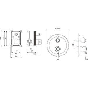 Смеситель для ванны Aquatek Классик AQ1546PG полированное золото