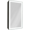 Зеркало-шкаф Art&Max Techno R 35 с подсветкой, черное