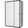 Комплект Душевой уголок DIWO Углич 120х80 профиль черный матовый + Лоток CK DRAIN AQPP01-60 Inoks 60 см, с сухим затвором, щелевой, из нержавеющей стали, с решеткой