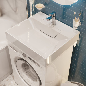 Купить Раковина STWORKI Дублин RSD550 60 см белая, на стиральную машину в Москве с доставкой Раковина STWORKI Дублин RSD550 60 см белая, на стиральную машину