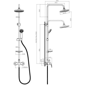 Душевая стойка Rossinka A A35-45