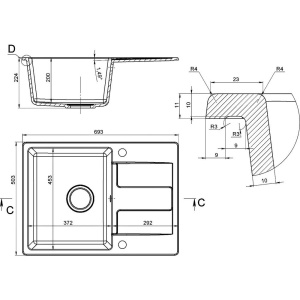 Мойка кухонная Domaci Римини DG В-650 белая